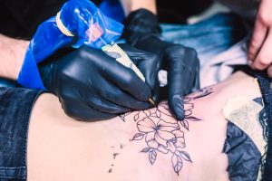 Zonnebank na tattoo