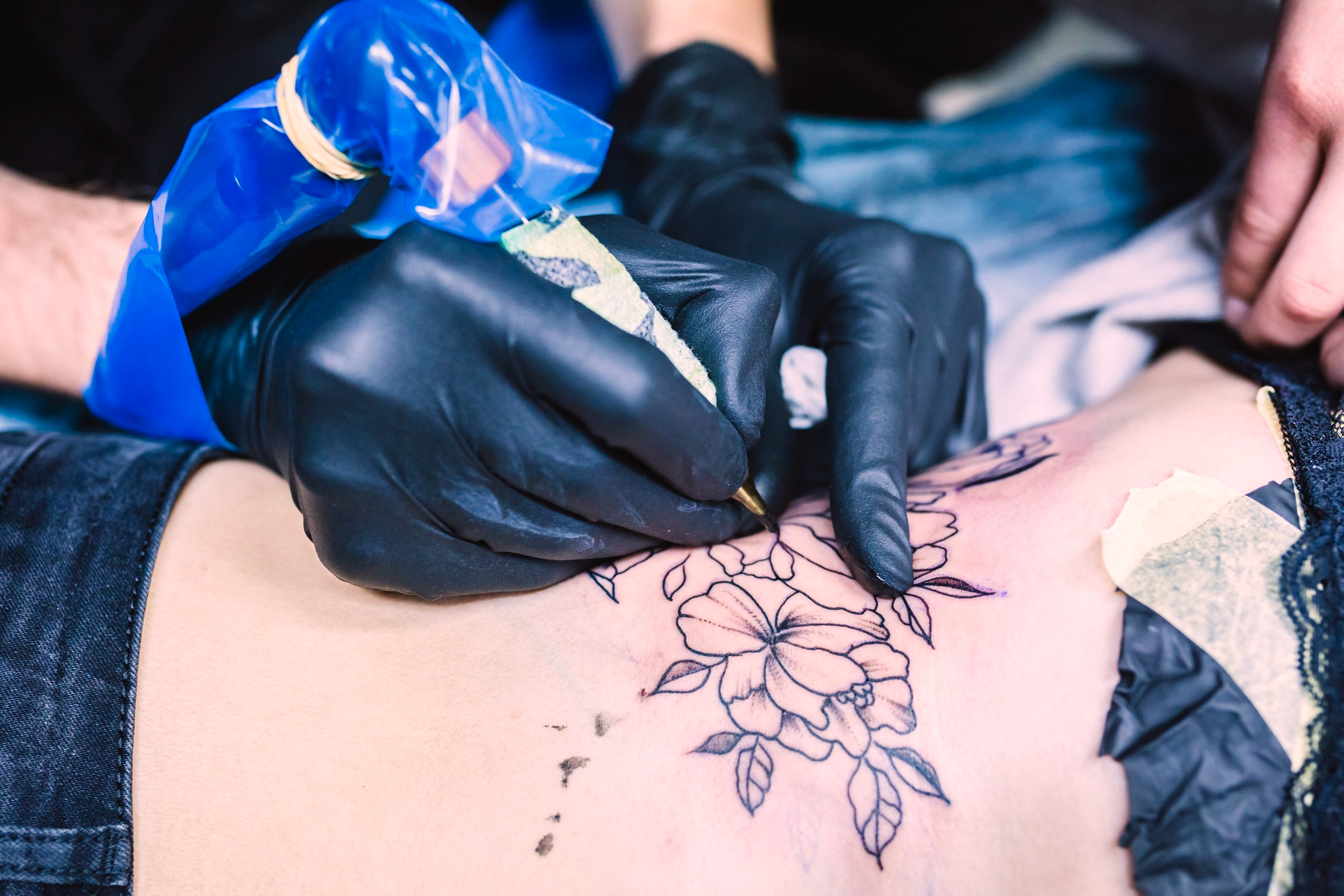 Zonnebank na tattoo
